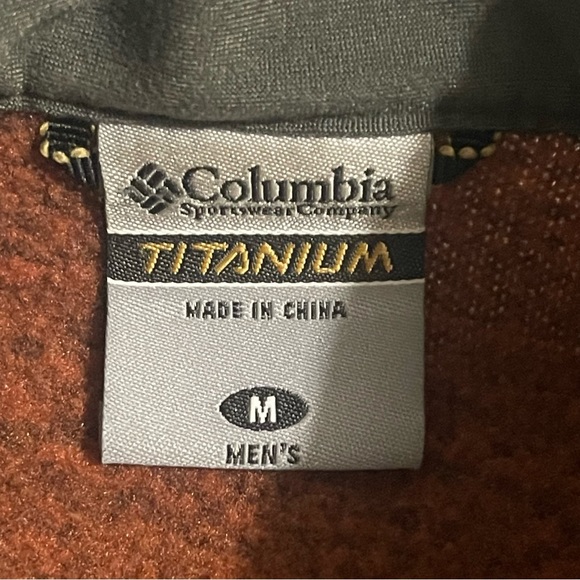 Columbia Titanium Sweater Men Medium Brown Full Zip Up Outdoors Casual Solid - Picture 3 of 12